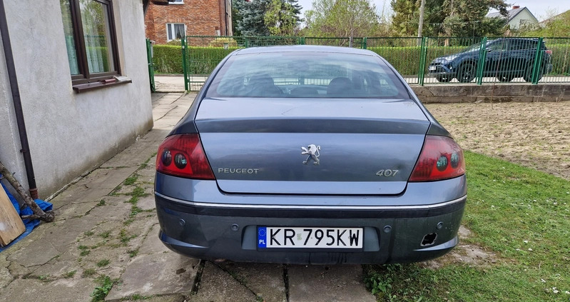 Peugeot 407 cena 5800 przebieg: 275554, rok produkcji 2005 z Kraków małe 22